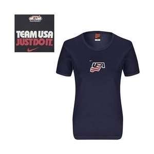  Team USA Hockey 06 Just Do It Womens Short Sleeve T Shirt   USA 