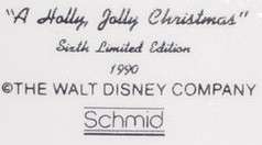 1990 Walt Disney A Holly Jolly Christmas Figure M.I.B  