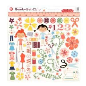  Cosmo Cricket Material Girl Ready Set Chip 12 Chipboard 