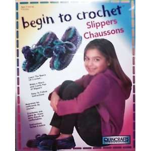  Begin To Crochet Slippers Kit Toys & Games