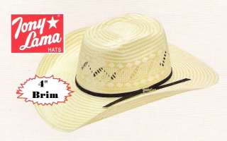 COWBOY HAT   Western POLY ROPE   Straw   4 Brim   Brick Square Rodeo 