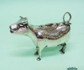   Silver Cow Form Creamer / Milk Jug Holland Netherlands Ca 1900  