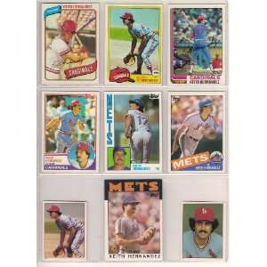 Keith Hernandez Topps (10) Card Baseball Lot (1980) (1981) (1982 