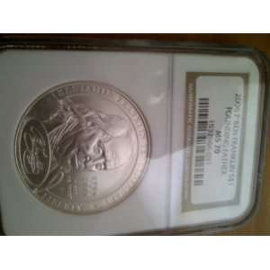   Ben Franklin Founding Father Silver Commemorative MS 70 Graded by NGC