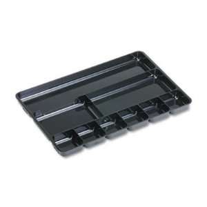   Section Plastic Drawer Organizer   Plastic, Black(sold in packs of 3