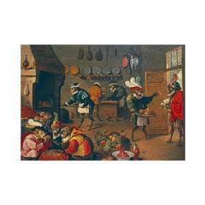  Les Singes Cuisiniers. The Monkeys Cooks by David Teniers 