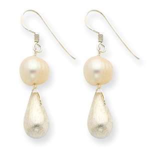    Sterling Silver Freshwater Cultured Pearl Earrings: Jewelry