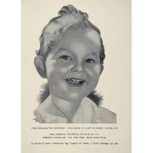  1935 Chesebrough Baby Original Black/White Print CUTE 