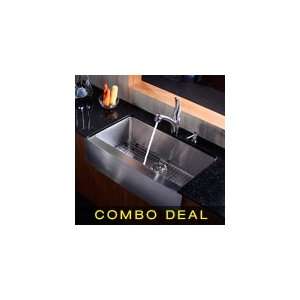 Kraus 36 inch Apron Style Single Bowl Stainless Steel Kitchen Sink 