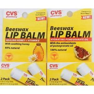  CVS Beeswax Lip Balm, 2 Pack
