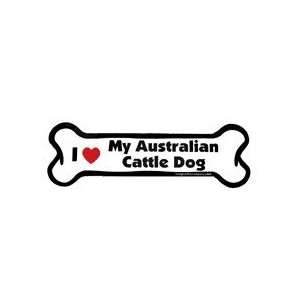  Love My Australian Cattle Dog   Car Bone Magnet 