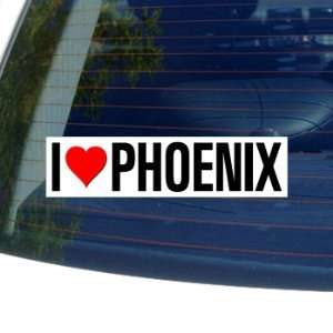  I Love Heart PHOENIX   Window Bumper Sticker: Automotive