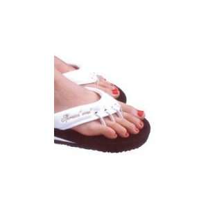  White Upscale Pedicure & Yoga Sandals sz X Large Sports 