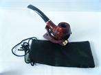 New Wooden Smoking Tobacco Pipe +Stand+Pouch  