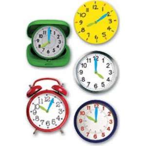   Time Clocks with Movable Hands Bulletin Board Accents