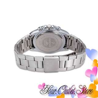 Silver case Champagne Dail Bling Crystal Ladys Watch  