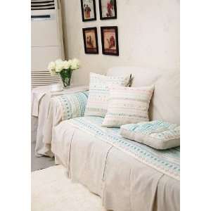  Vintage Style Throw Cotton&Jute Couch/loveseat Cover SC 24 
