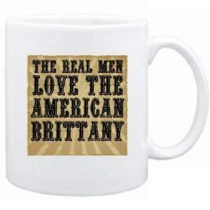    The Real Men Love The American Brittany  Mug Dog: Home & Kitchen