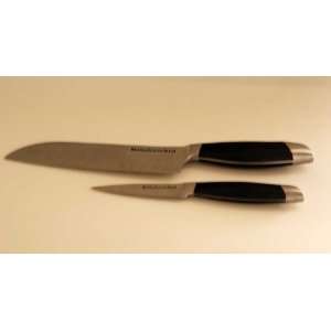   Black Santoku and 3 1/2 Black Paring Knife Set: Kitchen & Dining