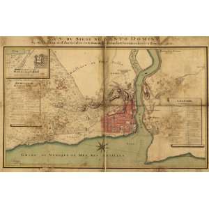    1805 map of Santo Domingo, Dominican Republic