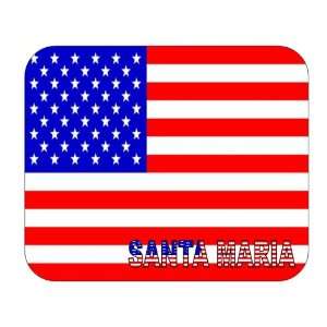  US Flag   Santa Maria, California (CA) Mouse Pad 