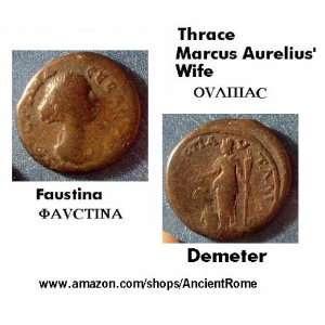  FAUSTINA. Demeter Holding Torch. Thrace. Imperial Greek 