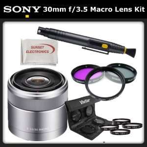  Sony E 30mm F3.5 Macro SEL30M35 Lens Kit Includes: Sony 