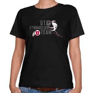  Utah Utes Ladies Graceful Classic Fit T shirt   Black 