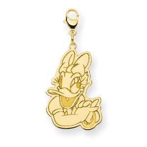    Gold plated SS Disney Daisy Duck Lobster Clasp Charm Jewelry
