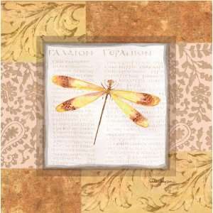  Collaged Dragonflies IV Canvas Reproduction