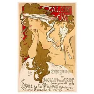  Salon des Cent, 1896 Giclee Poster Print by Alphonse Mucha 