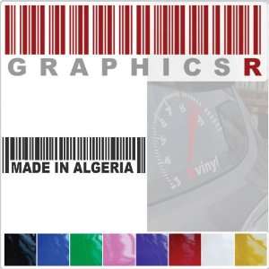 Sticker Decal Graphic   Barcode UPC Pride Patriot Made In Algeria A304 