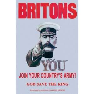 Britons Join Your Countrys Army by Alfred Leete 12x18  