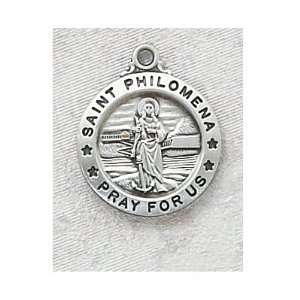   Catholic Saint Philomena Patron Saint Medal Pendant Necklace: Jewelry