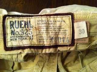 RARE discontinued RUEHL cargo shorts with belt size 30 abercrombie 