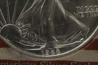 1988 American Eagle Silver Dollar   1 oz Silver Coin  