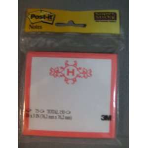 Initial H Decorative Post it Notes 3x3 2 Packs of 75 