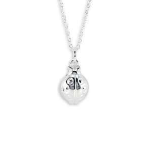  New 925 Sterling Silver Lady Bug Pendant Charm Necklace Jewelry