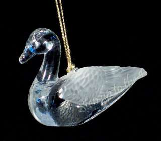 Lenox China Christmas Goose or Duck Crystal & Frosted Holiday Ornament 