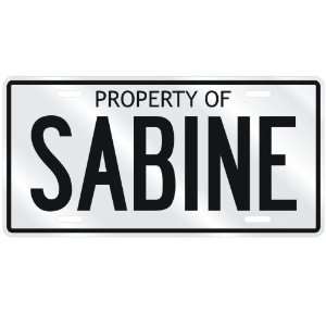  NEW  PROPERTY OF SABINE  LICENSE PLATE SIGN NAME: Home 
