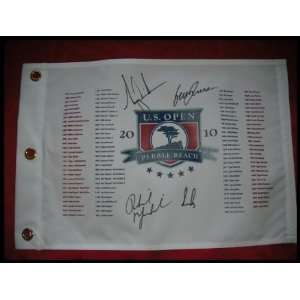 2010 U.S. Open Autographed/Hand Signed Flag  Sports 