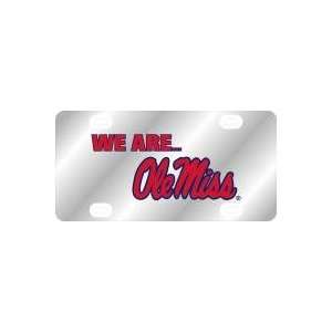  License Plate   LASER COLOR FROST WE ARE. OLE MISS 