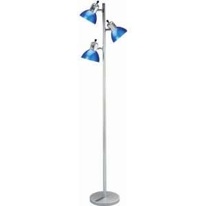   Vivid Collection 3 Lite Blue Shade 64H Floor Lamp
