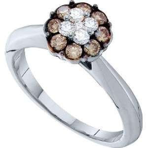  Enchanting Flower Ring Delicately Crafted in 14K White 