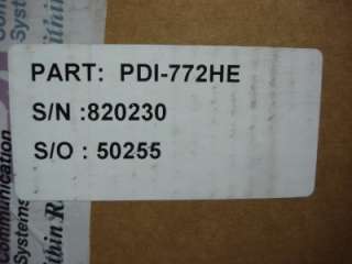 PDI 772HE CABLE TELEVISION SPLITTER AMPLIFIER HOSPTIAL  