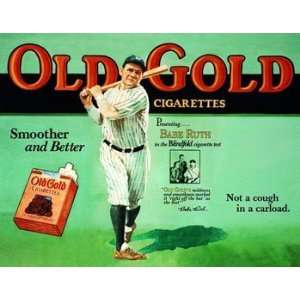  Babe Ruth Old Gold, Tin Sign, 16x12.5: Home & Kitchen