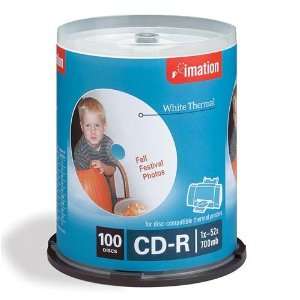  o Imation o   CD R,52X,700MB/80 Min,Thermal Printable,100 