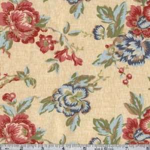  45 Wide The Bailey Collection Bouquets Cream Fabric By 