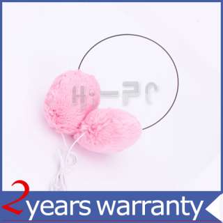 Cute Winter Earmuffs Audio Headband Plush Earphone Pink For /MP4 PC 