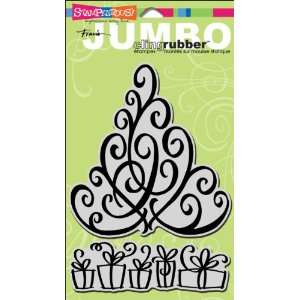   Jumbo Cling Rubber Stamp Tree Gifts: Arts, Crafts & Sewing
